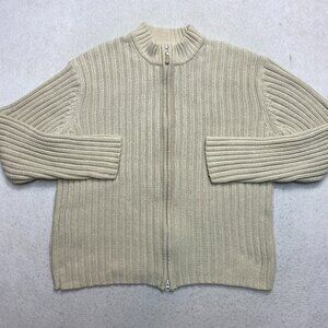 GAP Cream Zip Up Sweater